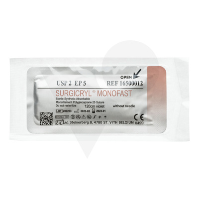 Surgicryl Monofast USP 2 EP 5 120 cm  16500012