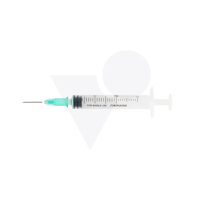 Syringes + Needle Kruuse 3-Parts 2 ml 100 Pcs