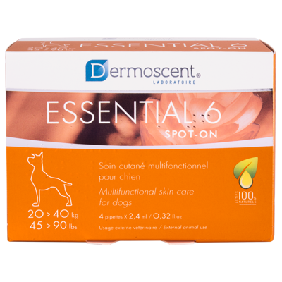 Dermoscent® Essential 6 Spot-On Chien 20-40 kg 4 x 2,4 ml