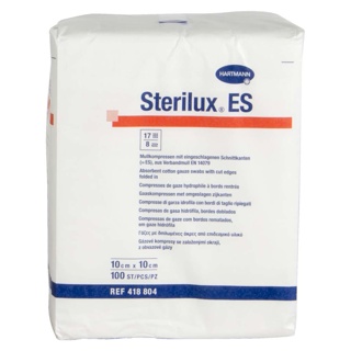 ES-Compresses Sterilux Non-Sterile 8 Ply 10 x 10 cm 100 Pcs