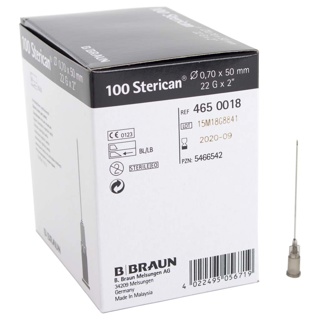 Needles Braun Sterican 22 G x 2"