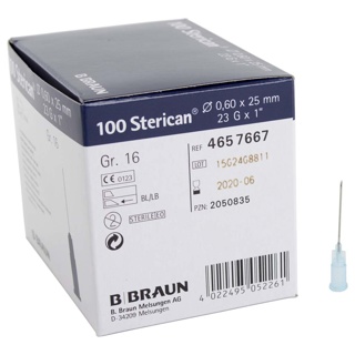 Needles Braun Sterican 23 G x 1"
