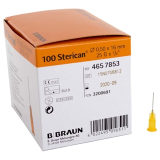 Needles Braun Sterican 25 G x 5/8"