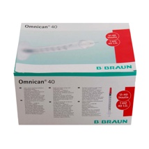 Syringes Braun Omnican Ins.40Un. 3-Parts 1 ml  + Needle 30G x 12 mm 100 Pcs