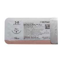 Monocryl Plus MCP442H Cutting 3/8c 24 mm USP 3/0 EP 2 Uncoloured 70 cm
