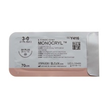 Monocryl Y416H Rond 1/2c 26 mm USP 3/0 EP 2 Violet 70 cm