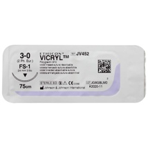Vicryl V452H Cutting 3/8c 24 mm USP 3/0 EP 2 Violet 75 cm