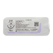 Vicryl V3170H Round 1/2c 26 mm USP 2/0 EP 3 Violet 70 cm