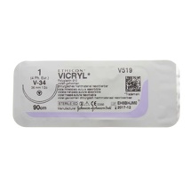 Vicryl J519H Ronde 1/2c 36 mm USP 1 EP 4 Violet 90 cm